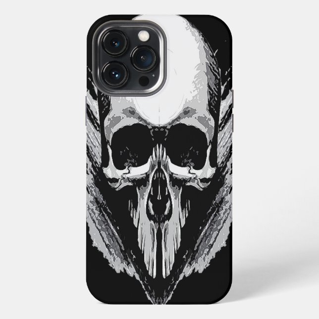 Totenkopf-Vektor-Plakat iPhone Hülle (Rückseite)