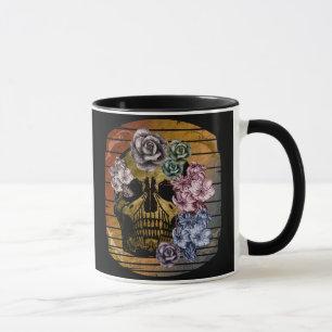 TOTENKOPF VINTAGE BLUMEN TASSE