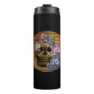 TOTENKOPF VINTAGE BLUMEN THERMOSBECHER