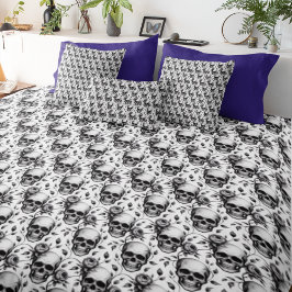 Totenkopf Vintage Boho Makaber Memento Mori Dekora Kissen