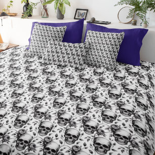 Totenkopf Vintage Boho Makaber Memento Mori Dekora Kissen