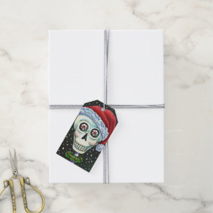 TOTENKOPF WEIHNACHTEN SCHÄDEL, WEIHNACHTS-SKELETT  GESCHENKANHÄNGER