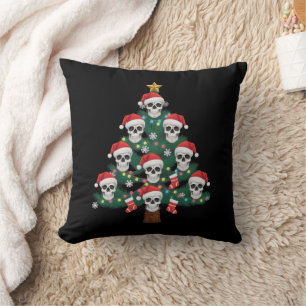 Totenkopf-Weihnachtsbaum-Pyjama Cooler Skelett-Wei Kissen