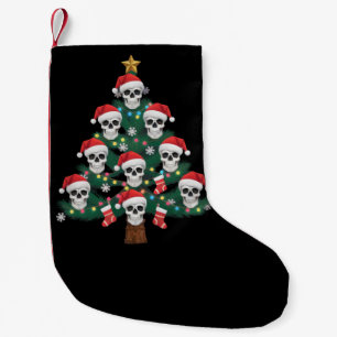 Totenkopf-Weihnachtsbaum-Pyjama Cooler Skelett-Wei Kleiner Weihnachtsstrumpf