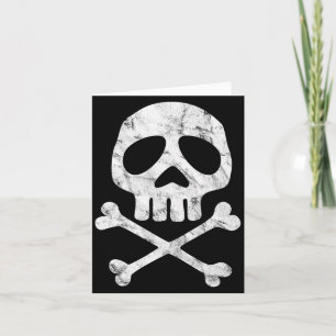 Totenkopf Weltraum-Piratenkapitän Party Halloween  Karte