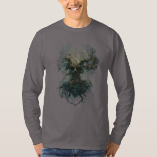 Totenkopfbaum Surreal Dunkle Natur Langarm T-Shirt