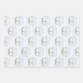 Totenköpfe im Schnee. Frohe Weihnachten Geschenkpapier Set