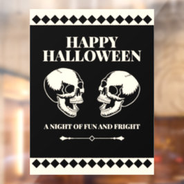 Totenköpfe lachen schwarze Creme Halloween-Fenster Fensteraufkleber