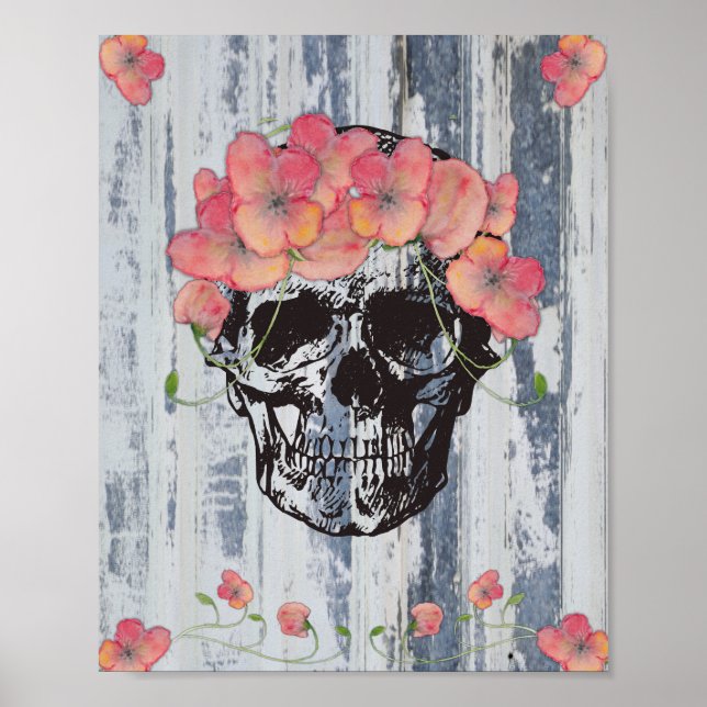 Totenköpfe 'n Mohnblumen Poster (Vorne)