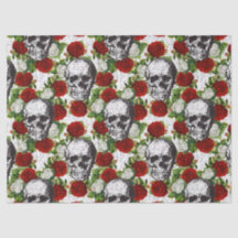 Totenköpfe und Rosen