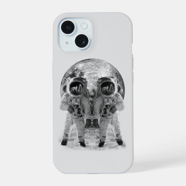 Totenkopfmond iPhone 15 Hülle (Rückseite)