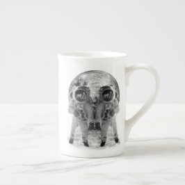 Totenkopfmond Prozellantasse