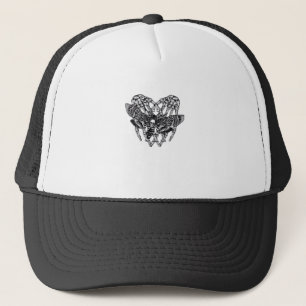 Totenkopfmoth Classic - Skeleton-Handherz Truckerkappe