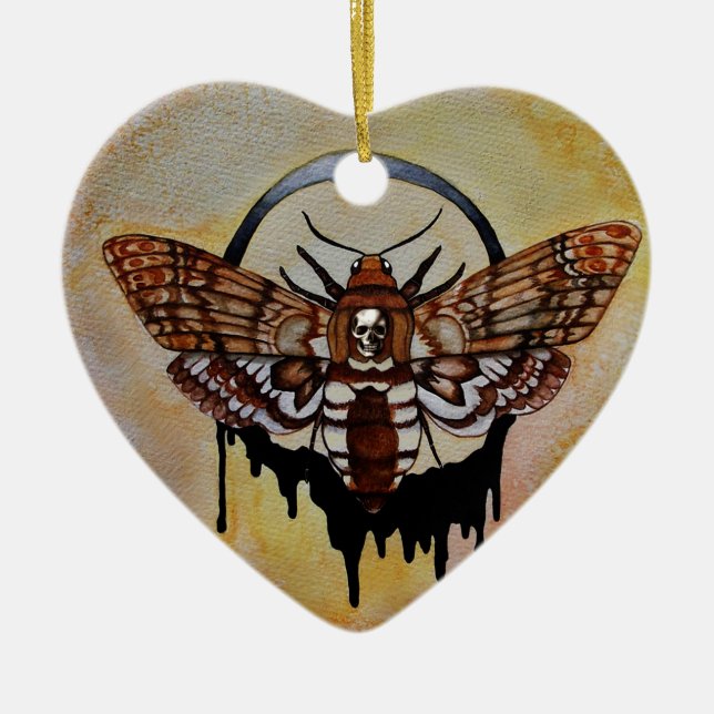 Totenkopfmoth Keramikornament (Vorne)