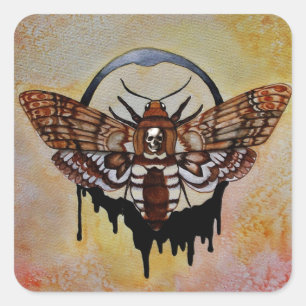 Totenkopfmoth Quadratischer Aufkleber