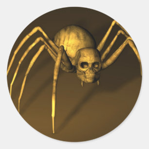 Totenkopfspinne Runder Aufkleber