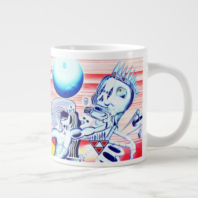 Totenkrone - Ölgemälde Jumbo-Tasse (Rechts)