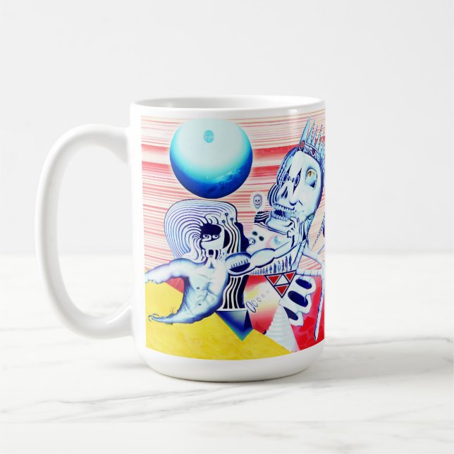 Totenkrone - Ölgemälde Kaffeetasse (Links)
