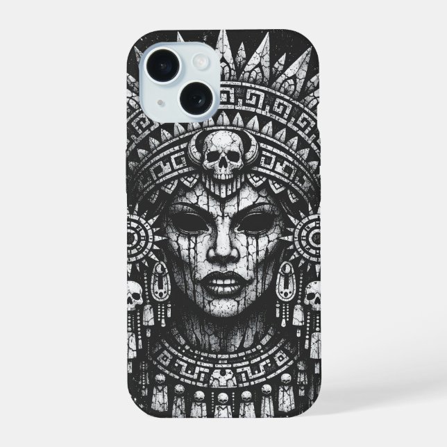 Totenkronenpriesterin — von BurnsInHell iPhone 15 Hülle (Rückseite)