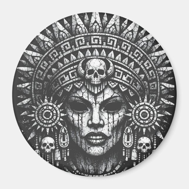 Totenkronenpriesterin — von BurnsInHell Magnet (Vorne)