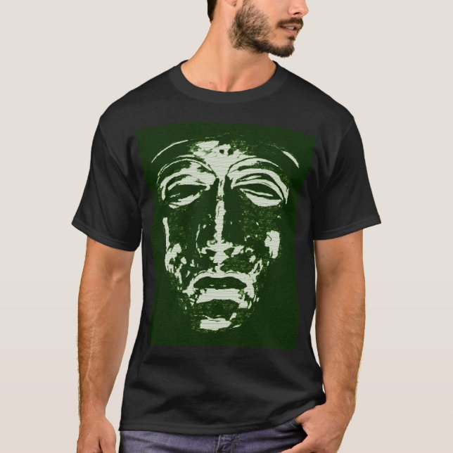Totenmaske ( Digital Grün ) T-Shirt (Vorderseite)