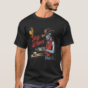 Totenmaske Sag Wann Lustiges Skelett T-Shirt Lusti