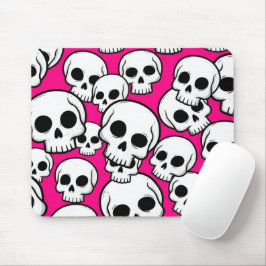 Totenmasken-Mauspad mit rosa Totenkopfmuster Mousepad