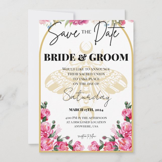 Totenmond Hochzeit - Save the Date (Vorderseite)