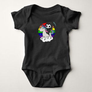 Totenrennen Unicorn Funny Unicorns Regenbogen Baby Strampler