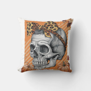Totenschädel Herbst Bogen Halloween Kissen