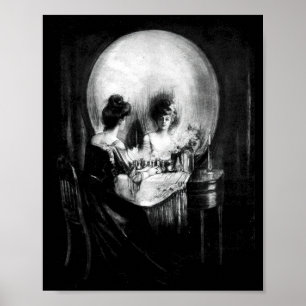 Totenschädel-Illusion alles ist Eitelkeit Poster
