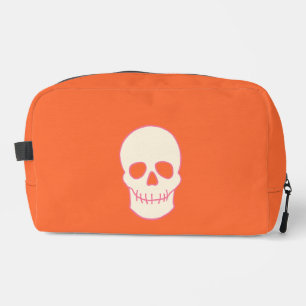 Totenschädel in Pink, Orange und Creme Waschbeutel