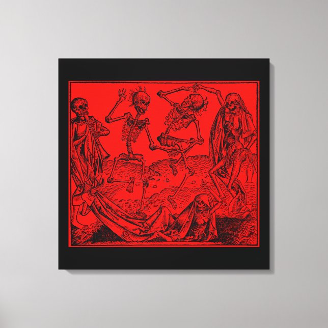 Totentanz / Dance of macabre Leinwanddruck (Vorderseite)