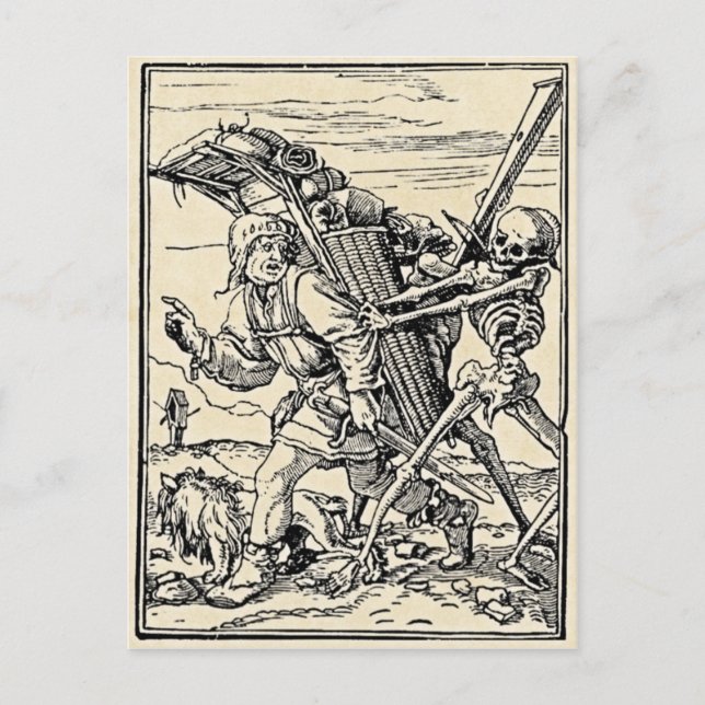 Totentanz, die Pädagogische Postkarte (Vorderseite)