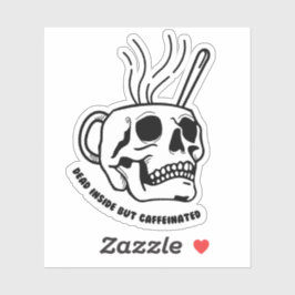 Toter, aber koffeinierter Aufkleber