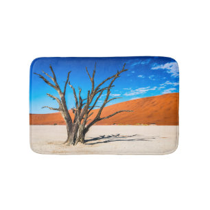 Toter Baum in Deadvlei, Namibia Badematte