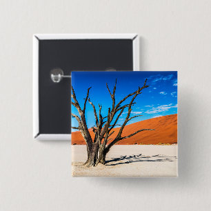 Toter Baum in Deadvlei, Namibia Button