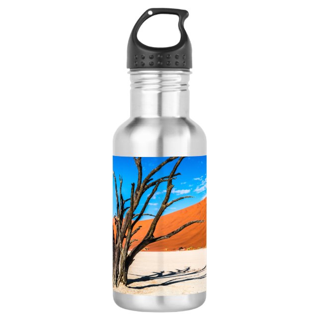 Toter Baum in Deadvlei, Namibia Edelstahlflasche (Vorderseite)