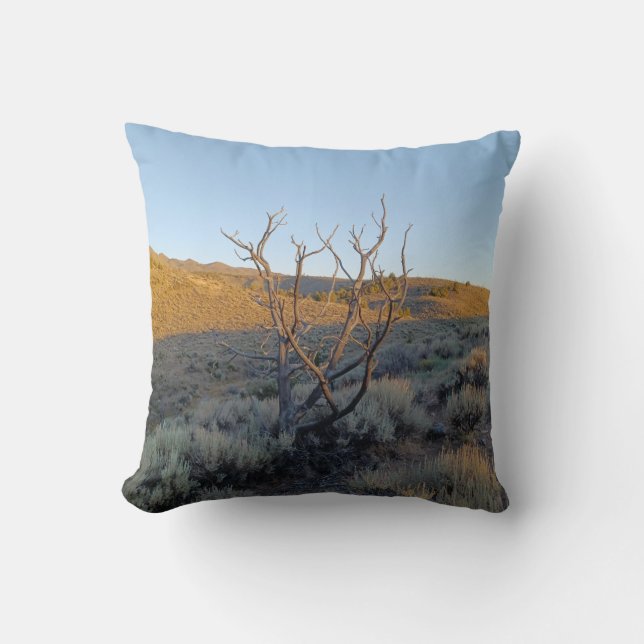 Toter Baum in der Nevada-Wüste Kissen (Vorderseite)