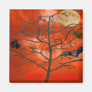 Toter Baum inmitten eines Orangen Beängstigenden S Magnet