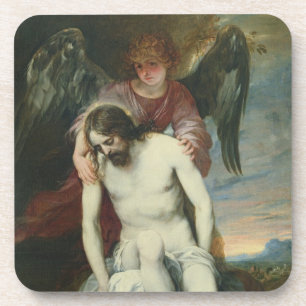 Toter Christus gestützt durch einen Engel, Getränkeuntersetzer