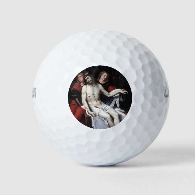 Toter Christus, unterstützt von zwei Engeln (Ribal Golfball (Vorderseite)
