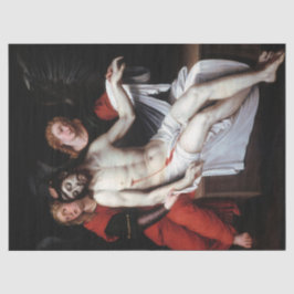 Toter Christus, unterstützt von zwei Engeln (Ribal Seidenpapier