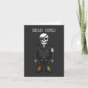 Toter cooler Skelett-Biker Halloween Feiertagskarte