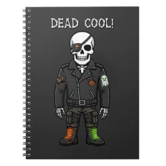 Toter cooler Skelett-Biker | Halloween Notizblock