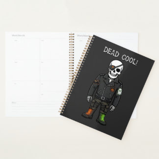 Toter cooler Skelett-Biker | Halloween Planer