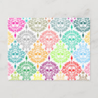Toter Damast - Chic Sugar Skull Postcard