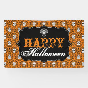 Toter Damast - glückliche Halloween-Fahne Banner