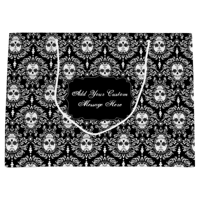 Toter Damast - kundenspezifische Große Geschenktüte (Vorderseite)