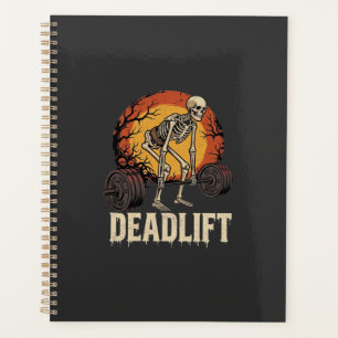 Toter-Heben-Skelett-Halloween-Gym-Workout-Design Planer